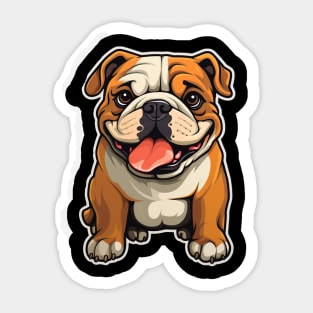 Cute Bulldog Dogs Funny English Bulldog Sticker